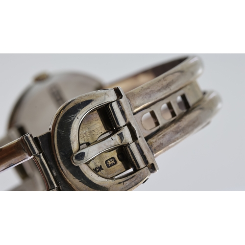 31 - ROY KIND MECHANICAL WRISTWATCH 925 SILVER CIRCA 1973, circular black dial, 31mm 925 silver case and ... 