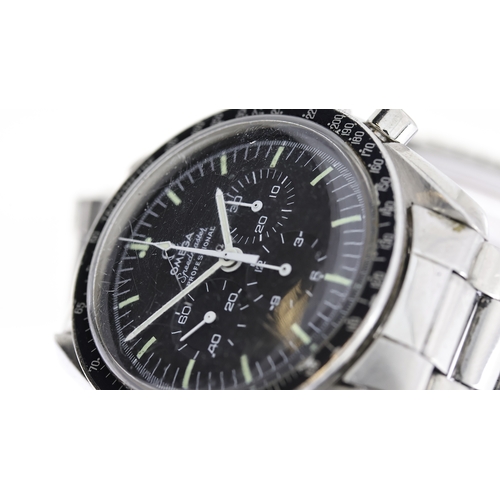 44 - VINTAGE OMEGA SPEEDMASTER PROFESSIONAL REFERENCE 145.022-74, circular black dial with baton hour mar... 