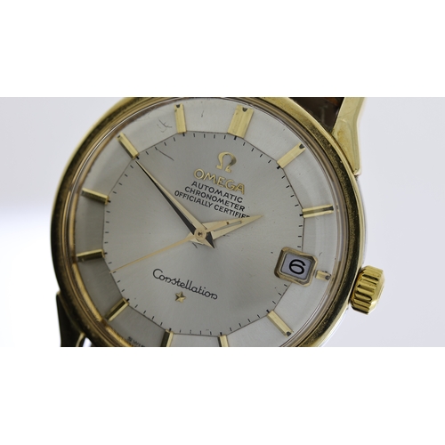 79 - VINTAGE OMEGA AUTOMATIC CONSTELLATION CHRONOMETER REFERENCE 168.005, silvered pie pan dial with gold... 