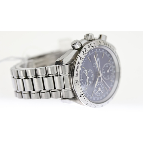 90 - OMEGA SPEEDMASTER DAY DATE AUTOMATIC REFERENCE 175.0054 / 375.0054, blue dial with calendar subsidai... 