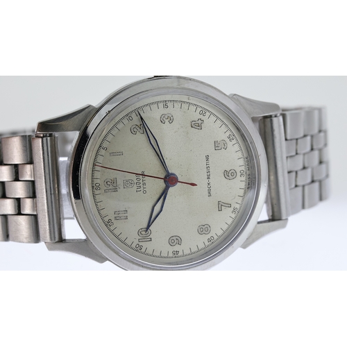 39 - *TO BE SOLD WITHOUT RESERVE* TUDOR OYSTER REFERENCE 4540 CIRCA 1950's, circular silver dial with ara... 