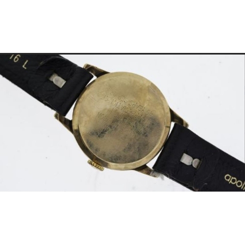 283 - VINTAGE 9CT SMITHS WRISTWATCH, circular cream dial with arabic numeral hour markers, subsidiary seco... 