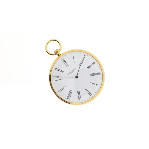 303 - FINE 18CT VACHERON & CONSTANTIN ULTA THIN POCKET WATCH WITH BOX AND PAPERS REFERENCE 570873, white d... 