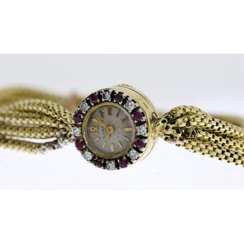 287 - 18CT BLANCPAIN JEWELLED MECHANICAL WRISTWATCH, approx 13mm case, hallmarked 18ct, evidence of a repa... 