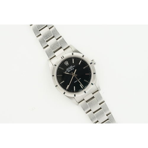 327 - ROLEX OYSTER PERPETUAL AIR-KING W/ GUARANTEE PAPERS REF. 14010 CIRCA 1997, circular black dial with ... 