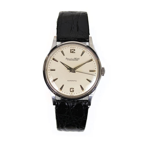 25 - EARLY IWC AUTOMATIC REFERENCE 854 CIRCA 1957, cream dial, tapered baton hour markers, 34.5mm steel c... 