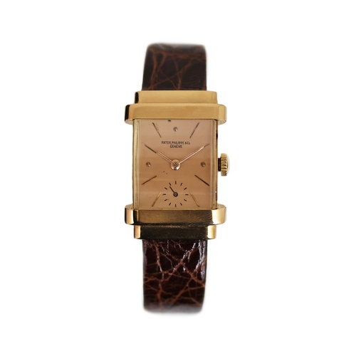 33 - RARE VINTAGE PATEK PHILIPPE ROSE GOLD 'TOP HAT' WITH ARCHIVE PAPERS 1943 REFERENCE 1450R, A rare and... 