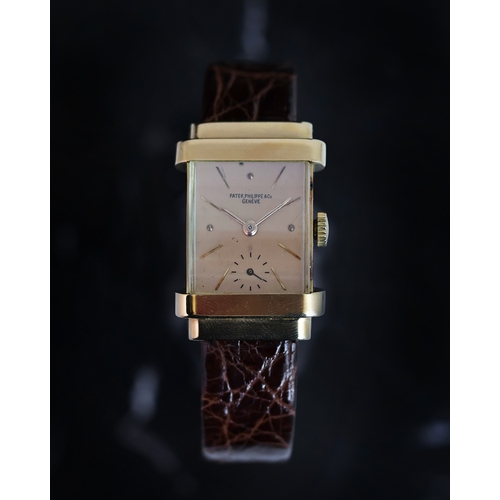 33 - RARE VINTAGE PATEK PHILIPPE ROSE GOLD 'TOP HAT' WITH ARCHIVE PAPERS 1943 REFERENCE 1450R, A rare and... 