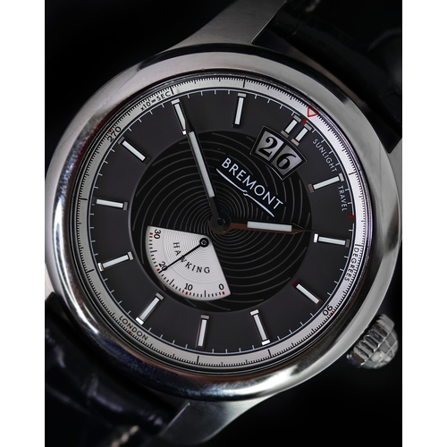 5 - BREMONT HAWKING LIMITED EDITION COLLECTORS SET 2021, circular black and grey dial with applied baton... 