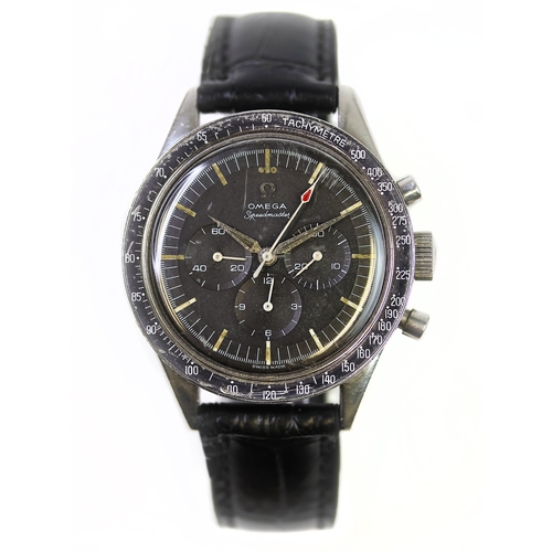 57 - VINTAGE OMEGA SPEEDMASTER REFERENCE 2998-61 WITH NAAFI EXTRACT 1962, circular black dial with baton ... 