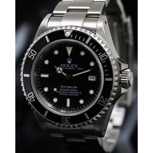 69 - ROLEX SEA DWELLER REFERENCE 16660 'TRIPLE SIX' CIRCA 1987, circular gloss black dial with applied ho... 