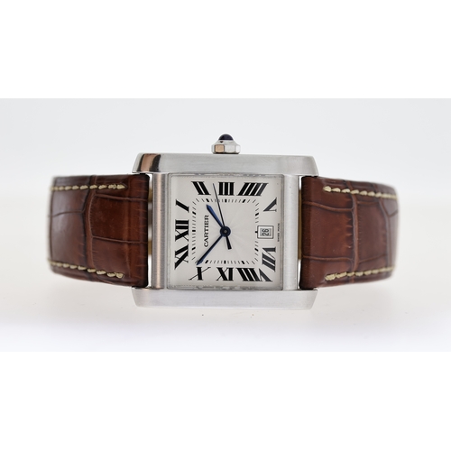 CARTIER TANK FRANCAISE AUTOMATIC REFERENCE 2564 square silver