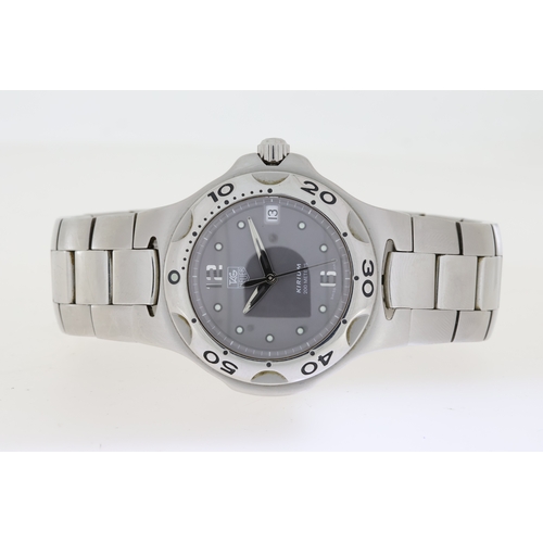 11 - TAG HEUER KIRIUM QUARTZ REFERENCE WL111G-0 WITH BOX, circular sunburst grey dial with dot hour marke... 