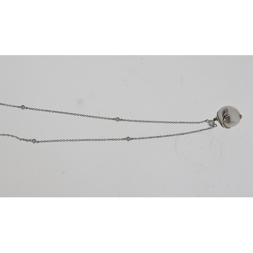 1113 - 18WG southsea pearl and diamond necklace