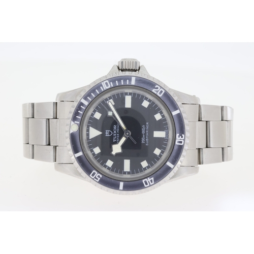 15 - VINTAGE TUDOR SUBMARINER REFERENCE 7016 CIRCA 1976 ROYAL NAVY DIVER WATCH, circular black service di... 