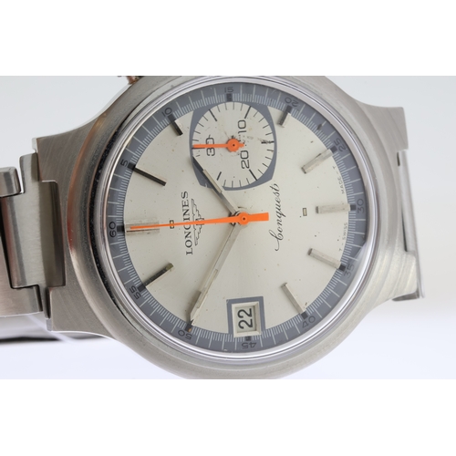 RARE LONGINES CONQUEST MONOPUSHER CIRCA 1972 MUNICH OLYMPICS REF