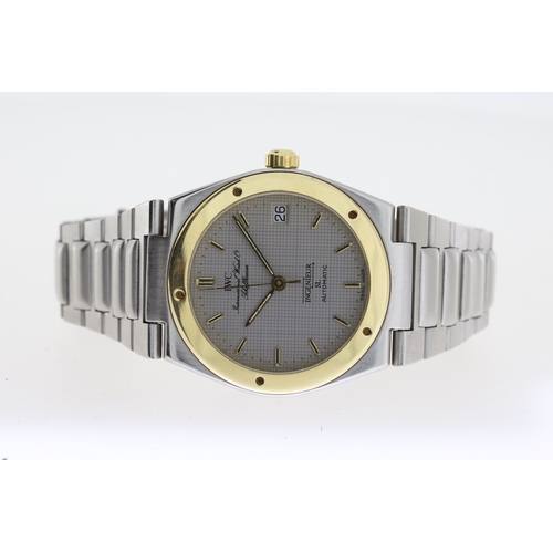 20 - IWC INGENIEUR SL AUTOMATIC CIRCA 1985, circular grey hashed dial with gold applied hour markers, gol... 