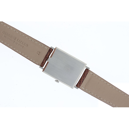 27 - 18CT ROLEX CELLINI REFERENCE 3999 CIRCA 1970's, square white dial with roman numeral hour markers, 2... 