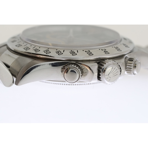 28 - RARE ROLEX ZENITH DAYTONA 'PATRIZZI STARDUST' DIAL 16520 CIRCA 1995, circular gloss black 'stardust'... 