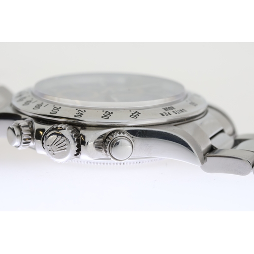 28 - RARE ROLEX ZENITH DAYTONA 'PATRIZZI STARDUST' DIAL 16520 CIRCA 1995, circular gloss black 'stardust'... 