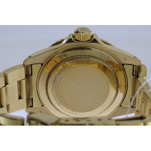 29 - 18CT ROLEX YACTHMASTER 40 REFERENCE 16628 WITH ROLEX SERVICE, circular white dial with applied hour ... 