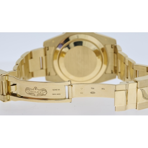 30 - 18CT ROLEX SUBMARINER DATE REFERENCE 116618, circular blue dial with applied hour markers, mercedes ... 