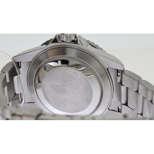 31 - ROLEX SUBMARINER 'KERMIT' REFERENCE 16610LV CIRCA 2006, circular gloss black dial with applied hour ... 