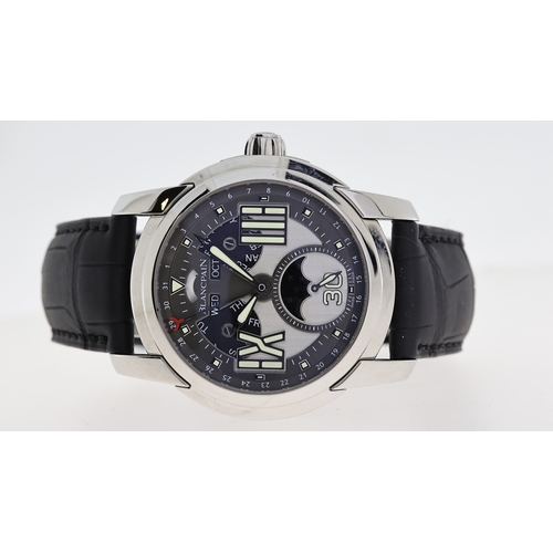 32 - BLANCPAIN L-EVOLUTION MOONPHASE 8 DAYS BOX AND PAPERS 2012 REFERENCE 8866-1134-53B, circular silver ... 