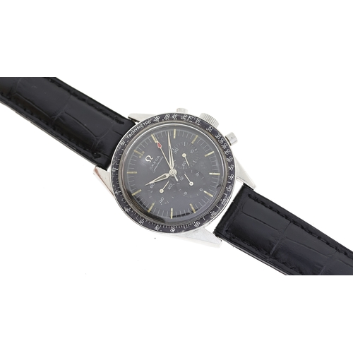 33 - VINTAGE OMEGA SPEEDMASTER REFERENCE 2998-61 WITH NAAFI EXTRACT 1962, circular black dial with baton ... 