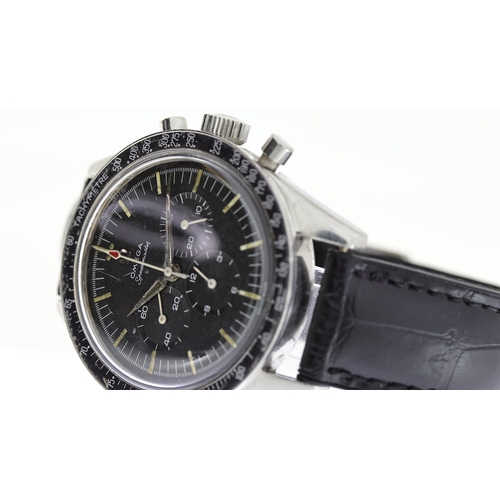33 - VINTAGE OMEGA SPEEDMASTER REFERENCE 2998-61 WITH NAAFI EXTRACT 1962, circular black dial with baton ... 