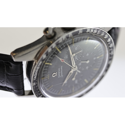 33 - VINTAGE OMEGA SPEEDMASTER REFERENCE 2998-61 WITH NAAFI EXTRACT 1962, circular black dial with baton ... 