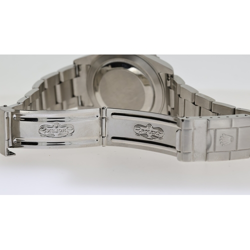 38 - ROLEX GMT MASTER II REFERENCE 16710 CIRCA 2001, circular gloss black dial with applied hour markers,... 