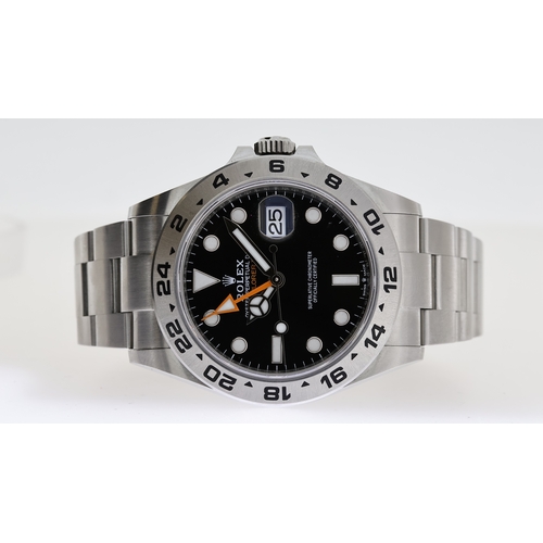 45 - ROLEX EXPLORER II REFERENCE 226570 WITH BOX AND PAPERS 2021,  black dial with luminous hour dots, 24... 