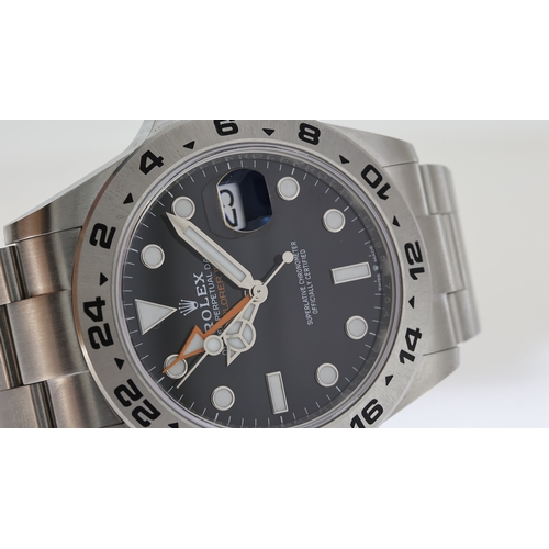 45 - ROLEX EXPLORER II REFERENCE 226570 WITH BOX AND PAPERS 2021,  black dial with luminous hour dots, 24... 