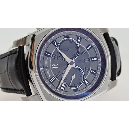47 - ROGER DUBUIS LA MONEGASQUE CHRONOGRAPH REFERENCE 86300, grey two tone dial, Arabic numerals, outer t... 