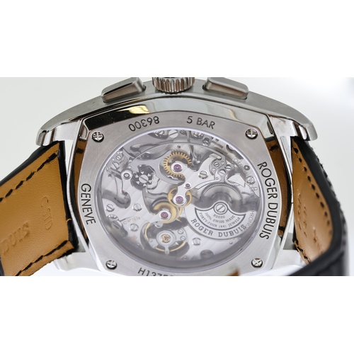 47 - ROGER DUBUIS LA MONEGASQUE CHRONOGRAPH REFERENCE 86300, grey two tone dial, Arabic numerals, outer t... 