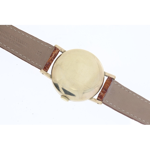 49 - 9CT VINTAGE TUDOR MECHANICAL WRISTWATCH CIRCA 1960's, circular cream guilloche dial with baton and a... 