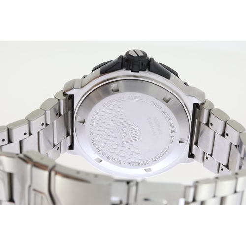 9 - TAG HEUER FORMULA 1 GULF EDITION REFERENCE WAH1013 BOX AND PAPERS 2011, circular black hashed dial w... 