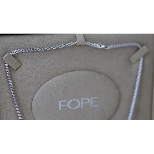 1026 - Fope 18ct white gold Flexâ€™s Solo Lariat Necklace, Diamond set, estimated total diamond weight 0.41... 