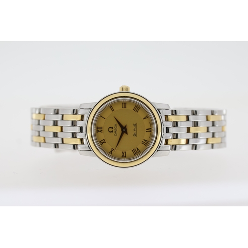 15 - LADIES OMEGA DE VILLE PRESTIGE REFERENCE 43701200 CIRCA 2011 WITH BOX AND PAPERS, 22mm stainless ste... 