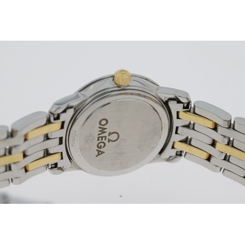 15 - LADIES OMEGA DE VILLE PRESTIGE REFERENCE 43701200 CIRCA 2011 WITH BOX AND PAPERS, 22mm stainless ste... 