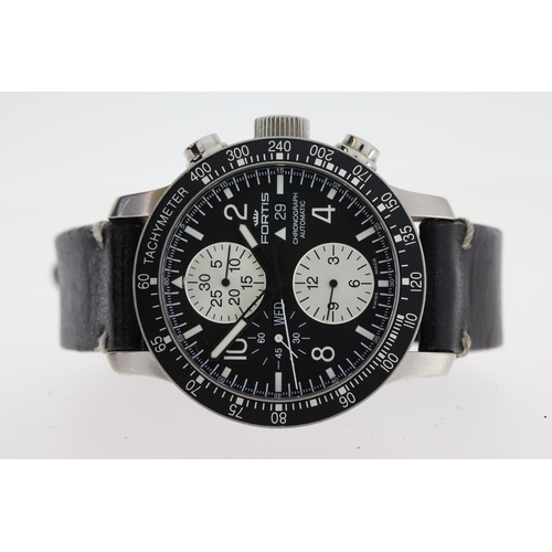 18 - FORTIS B-42 STRATOLINER CHRONOGRAPH AUTOMATIC REFERENCE 665.10.141 WITH BOX, approx 43mm stainless s... 