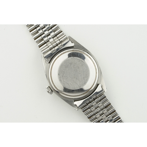 235 - ROLEX OYSTER PERPETUAL DATEJUST REF. 1603, circular silver dial with hour markers and hands, 36mm st... 