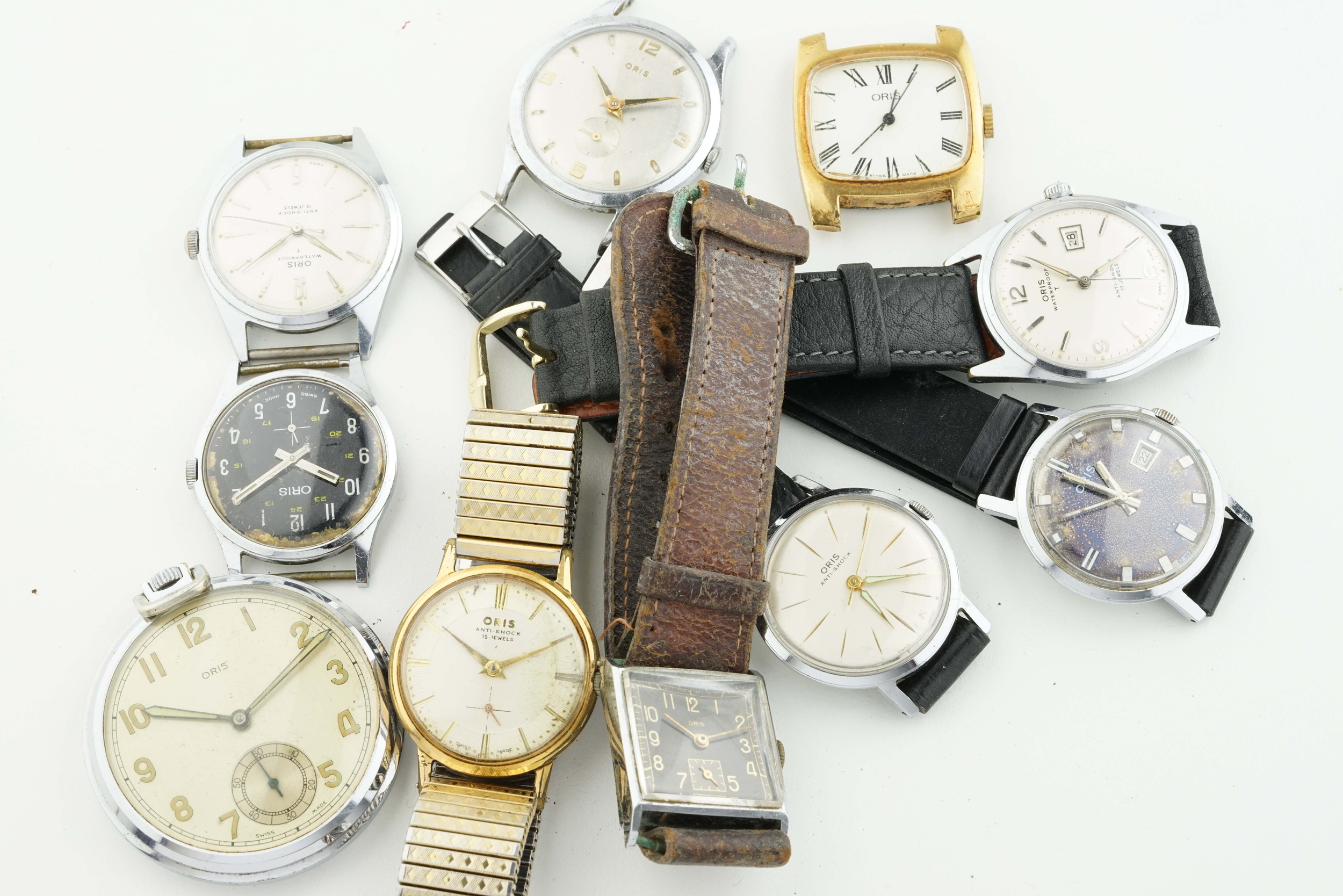 GROUP OF ORIS WRISTWATCHES sold as spares and repairs