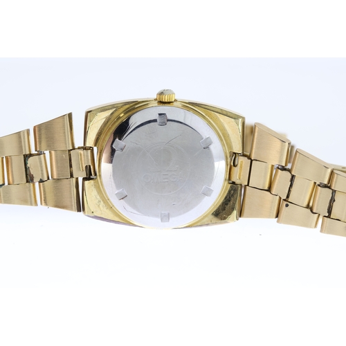 267 - LADIES OMEGA GENEVE AUTOMATIC, circular champagne dial with baton hour markers, date aperture at 3 o... 