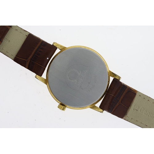 274 - OMEGA DRESS WATCH REFERENCE 136.0104 MANUAL WIND,  circular dial, baton hour markers, gold plated ca... 