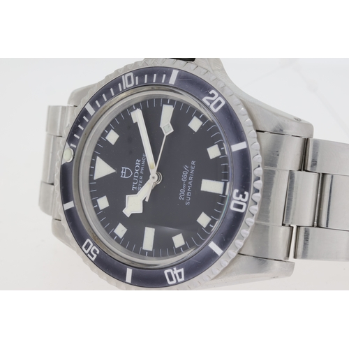 275 - VINTAGE TUDOR SUBMARINER REFERENCE 7016 CIRCA 1976 ROYAL NAVY DIVER WATCH, circular black service di... 