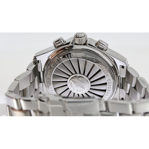 283 - BREITLING B-1 QUARTZ WATCH REFERENCE A78362, circular grey dial with baton and arabic numerals, bi-d... 