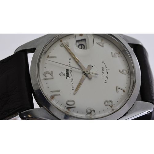 284 - VINTAGE TUDOR PRINCE OYSTERDATE REFERENCE 7966 CIRCA 1967, circular silver dial with arabic numeral ... 