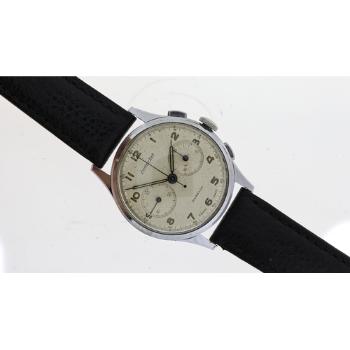 301 - VINTAGE EXCELSIOR PARK CHRONOGRAPH CIRCA 1950s, circular white patina dial with arabic numeral hour ... 